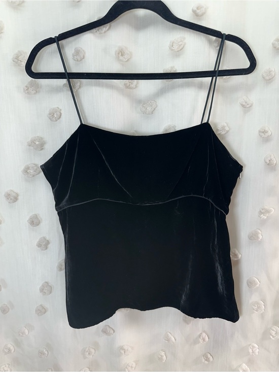 J. Crew Tops - J. Crew Women’s Black Velvet Spaghetti Strap Camisole Whimsigoth Size 12